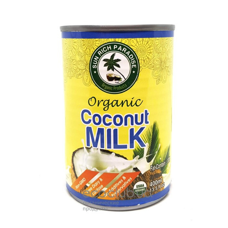 Кокосовое молоко, жирность 17% ж/б 400мл Sun Rich