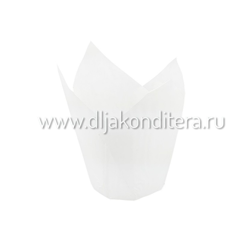 Форма бумажная тюльпан белые 100шт