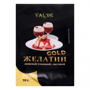 Желатин листовой Valde Gold 220 блюм 10 гр