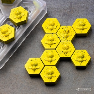 Поликарбонатная форма Bee on Hexagon Chocolate World 1858