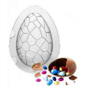 Поликарбонатная форма 3D Шоколадное яйцо 14*11*9см